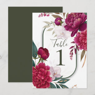 Berry Bloom Garden Floral Glam Wedding  Invitation