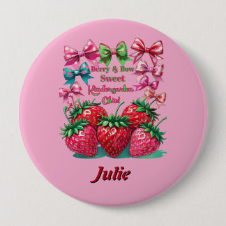 Berry Bow  Sweet Kindergarten Chic 10 Cm Round Badge