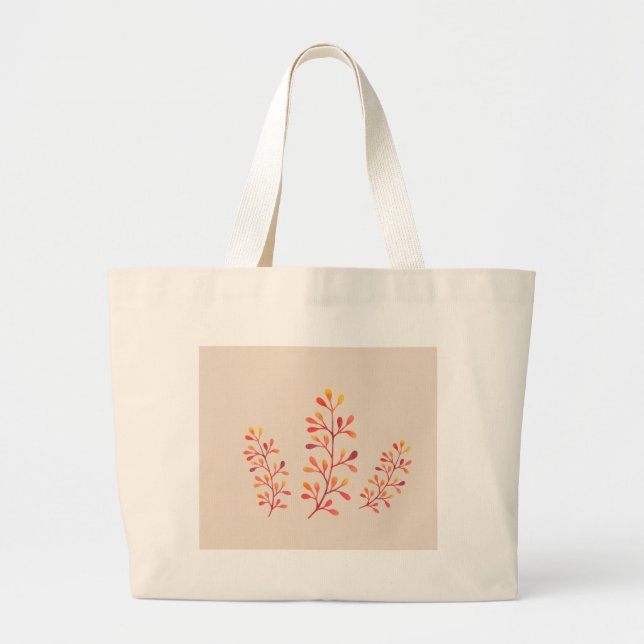 Berry Branches Large Tote Bag (Front)