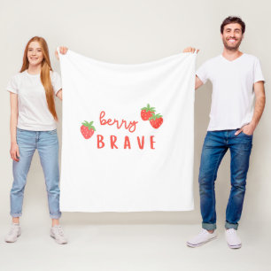 berry brave childhood cancer sick ill kids cute fleece blanket