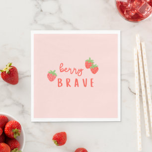 berry brave childhood cancer sick ill kids cute napkin