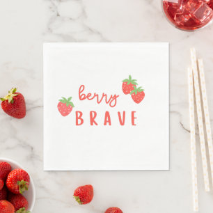 berry brave childhood cancer sick ill kids cute napkin