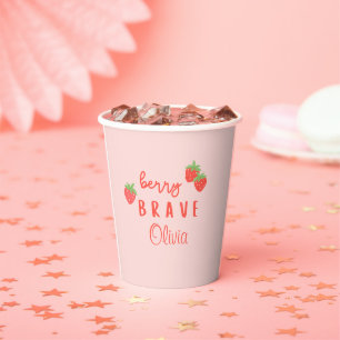 berry brave childhood cancer sick kids custom name paper cups