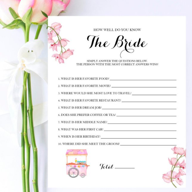 Berry Bridal Shower Do You Know The Bride Game (Creator Uploaded)