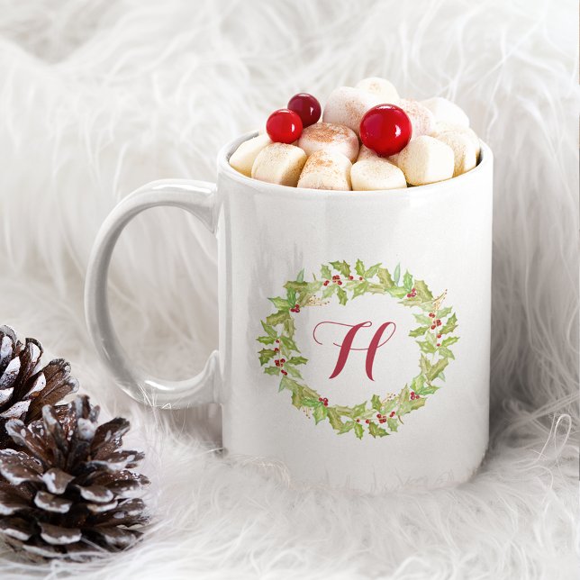 Berry & Bright | Holiday Monogram Coffee Mug (Creator Uploaded)