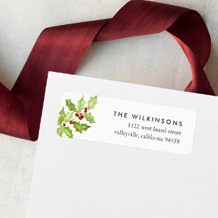 Berry & Bright   Holiday Return Address Label