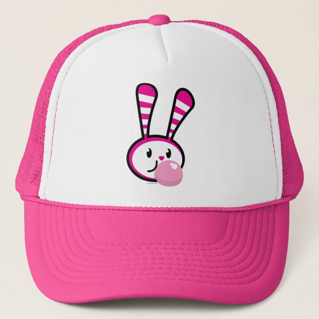 Berry Bunny Bubble Trucker Hat (Front)