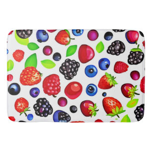 Berry Burst: Fruity Pattern Bath Mat