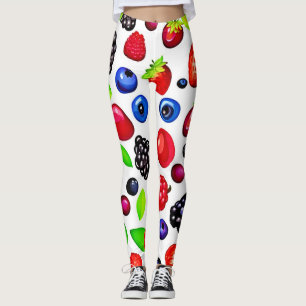 Berry Burst: Fruity Pattern Leggings