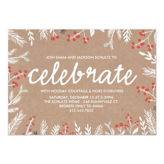 Berry Celeration Holiday Party Invitation