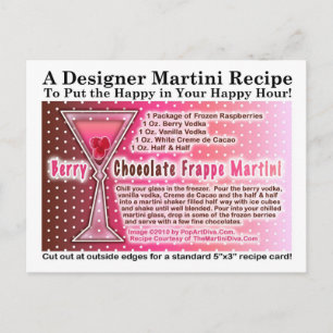 Berry Chocolate Frappe Martini Recipe Postcard