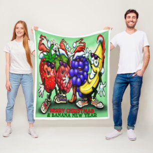 Berry Christmas Fleece Blanket