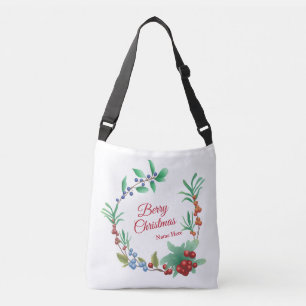 Berry Christmas Wreath Crossbody Bag