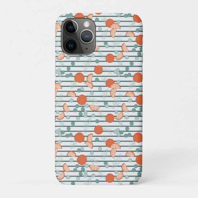 Berry Citrus - Dark Green Stripes Case-Mate iPhone Case (Back)