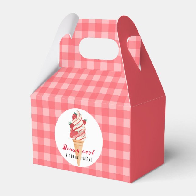 Berry Cool Birthday Favour Box (Front Side)