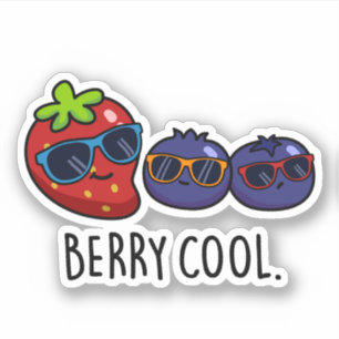 Berry Cool Funny Strawberry Blueberry Pun