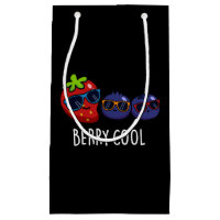 Berry Cool Funny Strawberry Blueberry Pun Dark BG