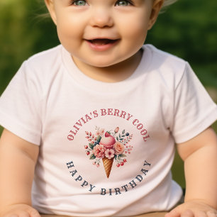 Berry Cool Happy Birthday Ice Cream Party Toddler T-Shirt