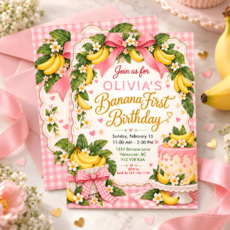Berry Cute First Birthday Bash Invitation