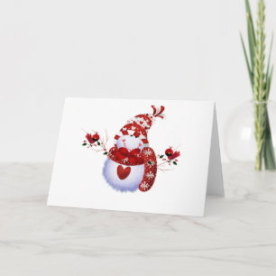 Berry Cute Snowman Holiday Card