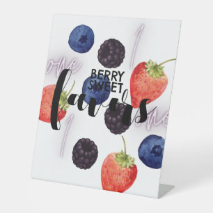 Berry First   1st Birthday   Mixed Berry   Favours Pedestal Sign