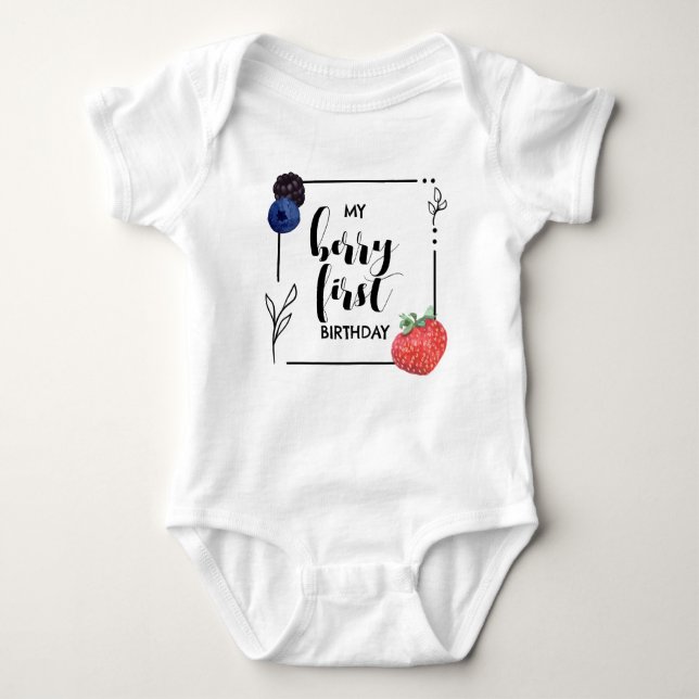 Berry First | 1st Birthday | Mixed Berry GOH Baby Bodysuit (Front)