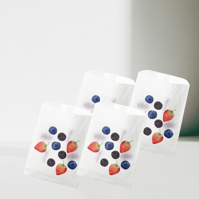 Berry First | 1st Birthday | Mixed Berry | Pattern Favour Bag (Creator Uploaded)