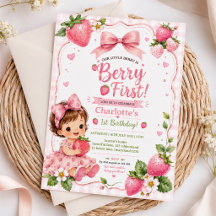 Berry First 1st Birthday Strawberry Girl