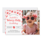 Berry First 1st Birthday Strawberry Photo
