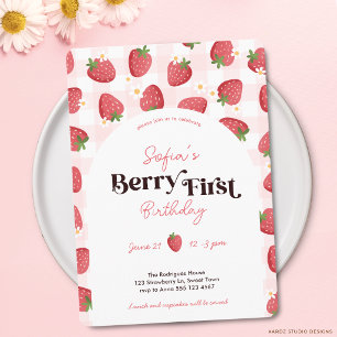 Berry First Birthday 1st Birthday Invitation