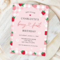 Berry First Birthday 1st Birthday Invitation