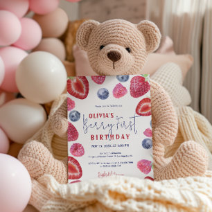 Berry First Birthday Berries Party Invitation