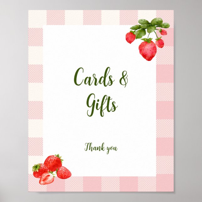 Berry First Birthday Customisable Sign (Front)