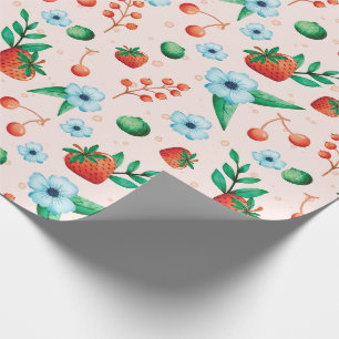Berry First Birthday Gift  Wrapping Paper
