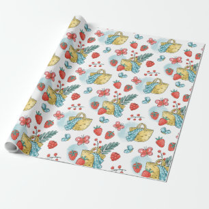 Berry First Birthday Gift  Wrapping Paper