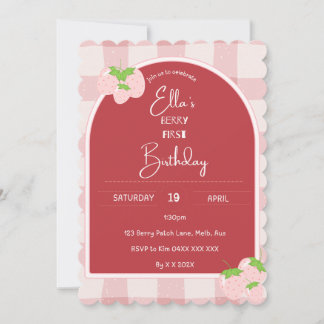 Berry First Birthday Invitation