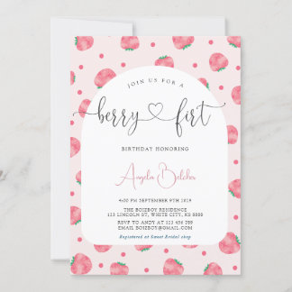 Berry First Birthday Invitation