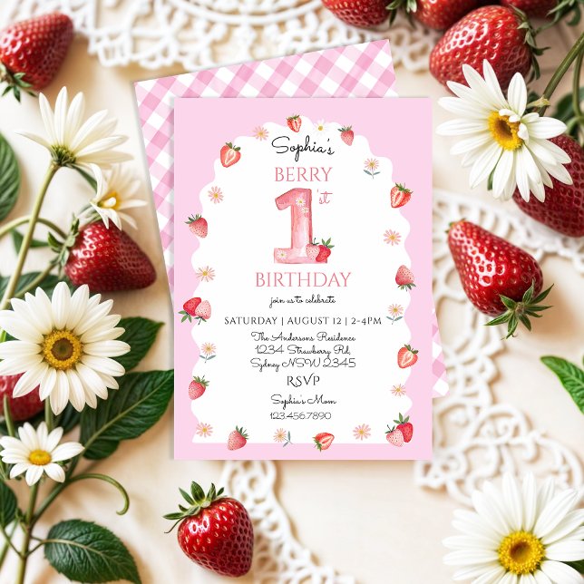 Berry First Birthday Invitation (Creator Uploaded)
