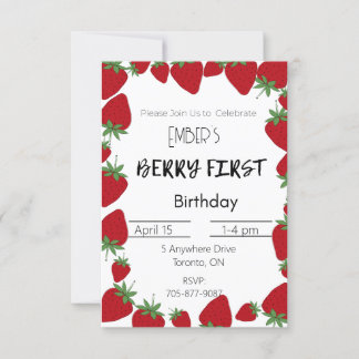 Berry First Birthday Invitation