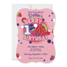 Berry First Birthday Invitation