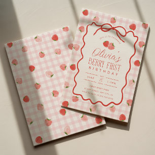 Berry First Birthday Invitation 1st Birthday