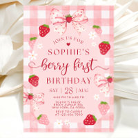 Berry first birthday invitation, 1st birthday