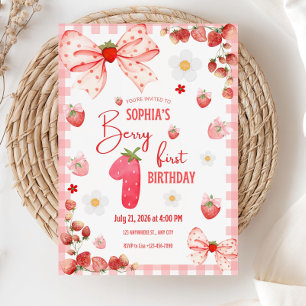 Berry First Birthday Invitation Template Berry 1st