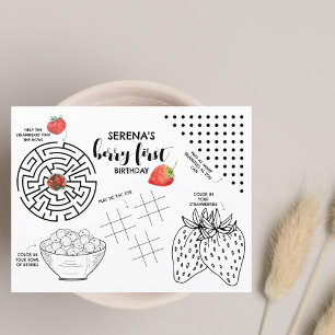 Berry First Birthday Kids Activity Strawberry