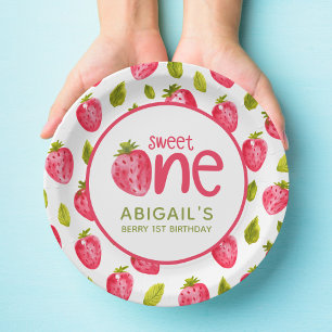 Berry First Birthday Paper Plate