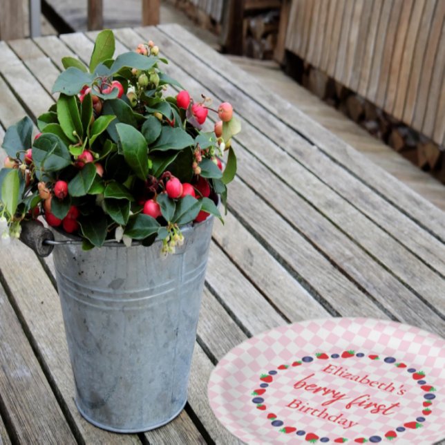 Berry First Birthday Paper Plate (Creator Uploaded)