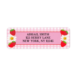 BERRY FIRST BIRTHDAY  RETURN ADDRESS LABEL