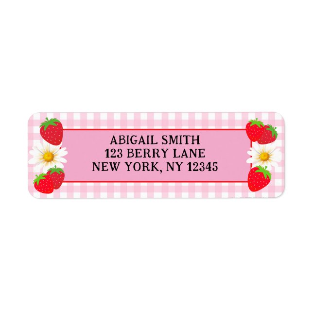 BERRY FIRST BIRTHDAY  RETURN ADDRESS LABEL (Front)