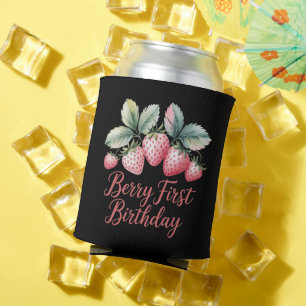 Berry First Birthday Strawberry One Sweet Berry Can Cooler