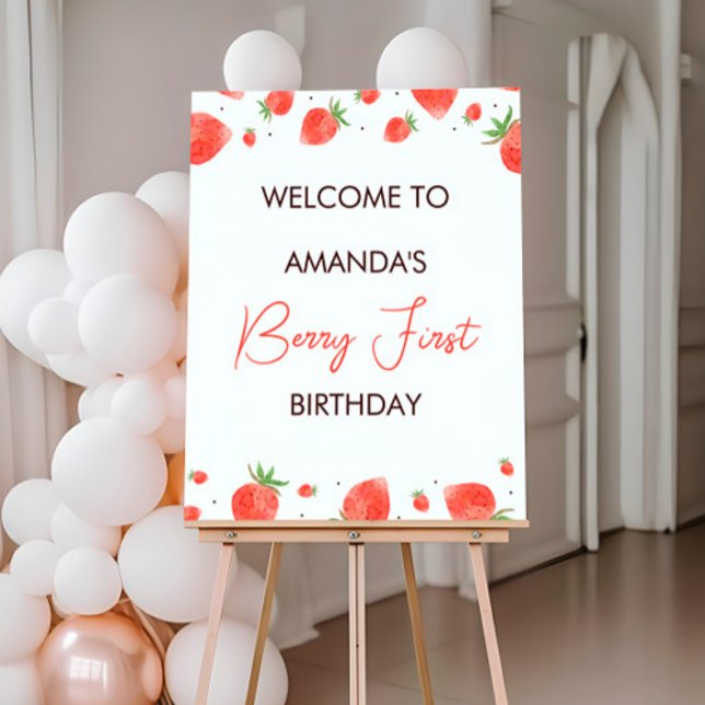 Berry First Birthday Welcome Sign (Creator Uploaded)